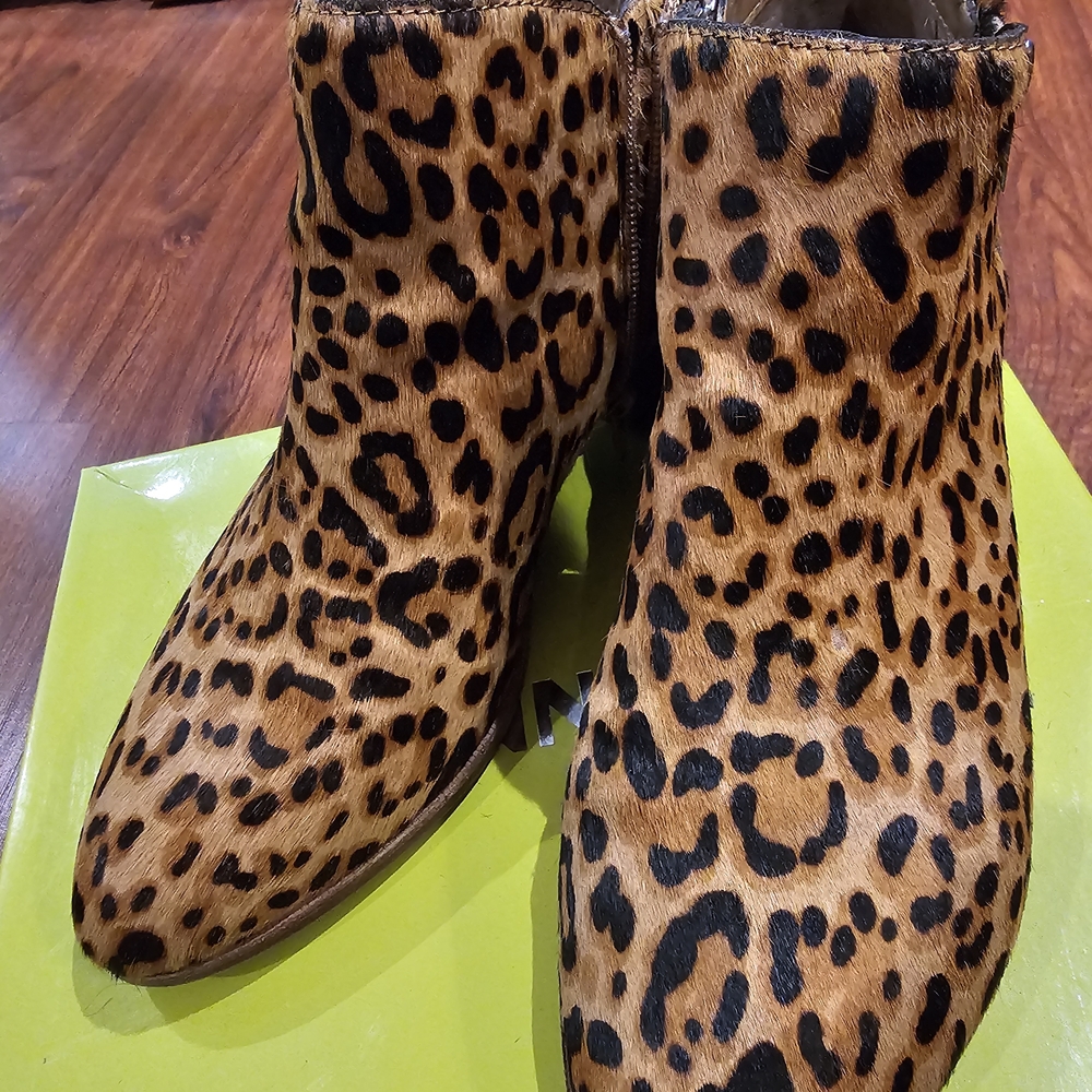 Gianni Bini Leopard Print Ankle Booties